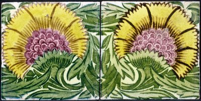 Tiles with Persian style design by William de Morgan